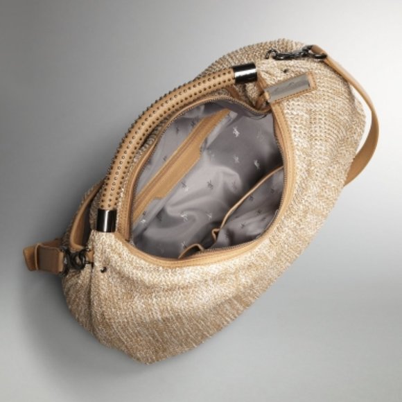 Kenneth Cole New York No Slouch Hobo NATURAL BLACK SANDSTONE - Picture 3 of 11